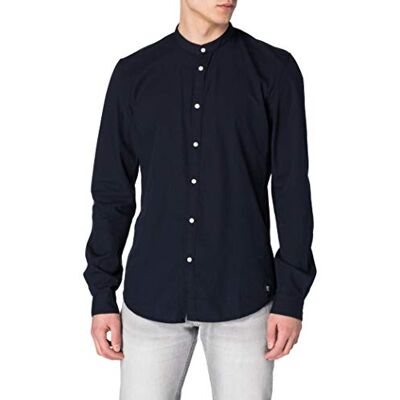 Tom Tailor Denim Mannen Shirt met opstaande kraag 1022740, 25265 Navy Small Dobby, XXL Tom Tailor Denim Mannen Shirt met opstaande kraag 1022740, 25265 Navy Small Dobby, XXL