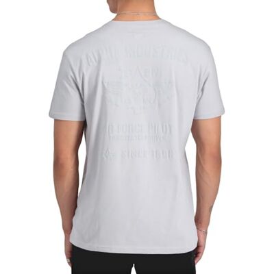 Alpha Luchtmacht T Shirt voor Mannen Pastel Grey Alpha Luchtmacht T Shirt voor Mannen Pastel Grey