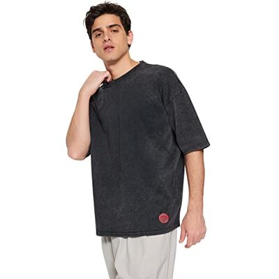 Trendyol Man Oversize Basic Crew Neck Gebreid T-shirt heren Overhemd (1-Pack) Trendyol Man Oversize Basic Crew Neck Gebreid T-shirt heren Overhemd (1-Pack)