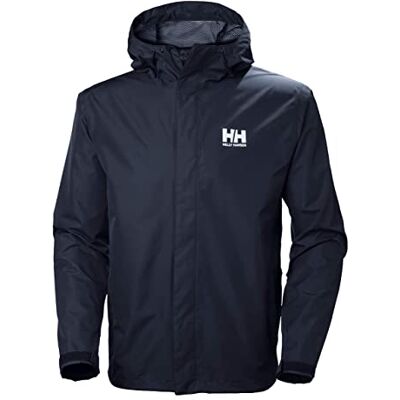 Helly Hansen Mens Seven J Rain Jacket, 5XL, Navy Helly Hansen Mens Seven J Rain Jacket, 5XL, Navy