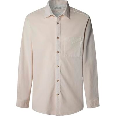 Pepe Jeans Heren Clayton Shirt, Beige (Ivoorwit), L, Beige (ivoorwit), L Pepe Jeans Heren Clayton Shirt, Beige (Ivoorwit), L, Beige (ivoorwit), L