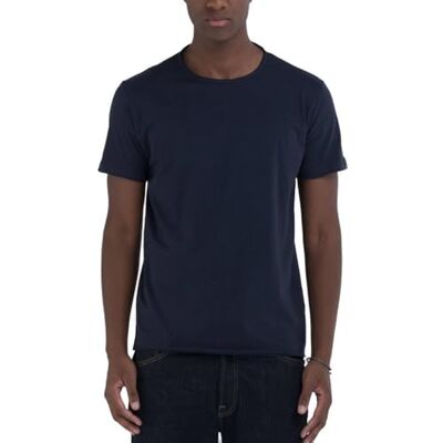 Replay Basic T-shirt voor heren, regular fit, met ronde hals, 067 Night Blue, L Replay Basic T-shirt voor heren, regular fit, met ronde hals, 067 Night Blue, L