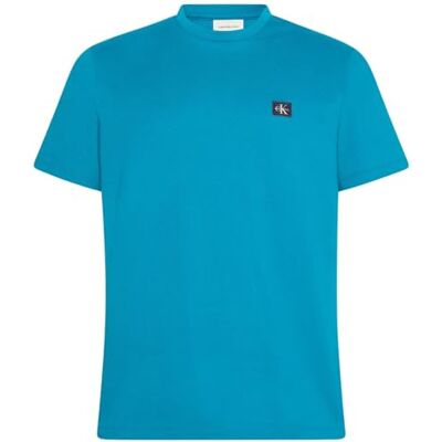 Calvin Jeans Heren SS Badge 30S Jersey Classic TEE LV04RC272G Tees, Blauw (Deep Tropical Teal), S, Blauw (Diep Tropisch Teal), S Calvin Jeans Heren SS Badge 30S Jersey Classic TEE LV04RC272G Tees, Blauw (Deep Tropical Teal), S, Blauw (Diep Tropisch Teal), S