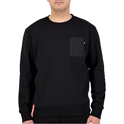 Alpha Nylon Zak Sweatshirt voor Mannen Black Alpha Nylon Zak Sweatshirt voor Mannen Black