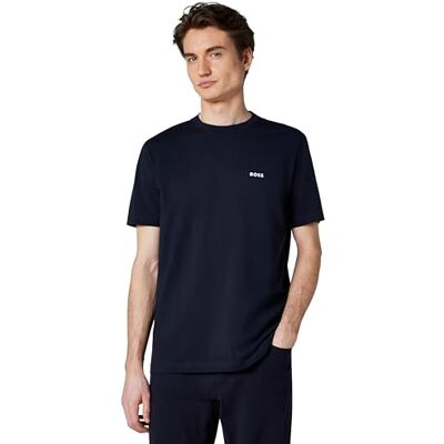 Boss Contrast Logo Cotton Stretch T-Shirt Boss Contrast Logo Cotton Stretch T-Shirt