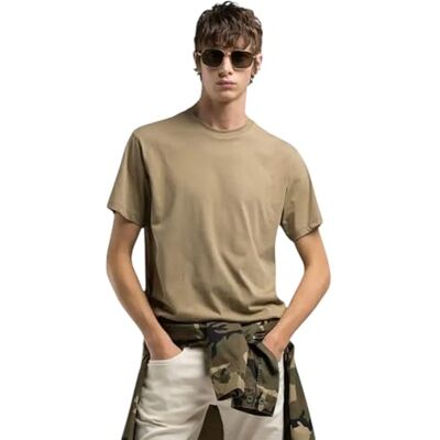 Replay Heren Regular Fit T-shirt van katoen, 875 Military Khaki, L Replay Heren Regular Fit T-shirt van katoen, 875 Military Khaki, L