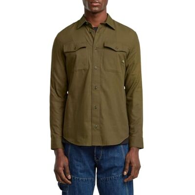 G-STAR RAW Marine Slim Shirt, meerkleurig (Deep Brown/Dark Olive Oxford D24963-c290-h523), L G-STAR RAW Marine Slim Shirt, meerkleurig (Deep Brown/Dark Olive Oxford D24963-c290-h523), L