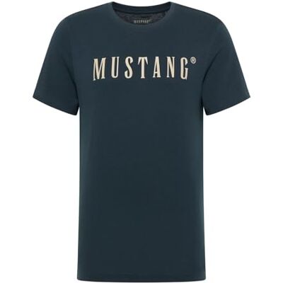 MUSTANG Heren T-shirt Austin Regular Fit S-3XL Wit Zwart Groen Beige Rood Grijs Katoen, Carbon 4135, M MUSTANG Heren T-shirt Austin Regular Fit S-3XL Wit Zwart Groen Beige Rood Grijs Katoen, Carbon 4135, M
