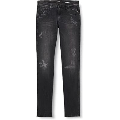 Replay Anbass Slim Fit Bio Herenjeans, donkergrijs 097-3, 27W / 32L Replay Anbass Slim Fit Bio Herenjeans, donkergrijs 097-3, 27W / 32L
