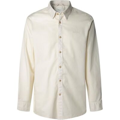 Pepe Jeans Heren Charly Shirt, Beige (Ivoorwit), M, Beige (ivoorwit), M Pepe Jeans Heren Charly Shirt, Beige (Ivoorwit), M, Beige (ivoorwit), M