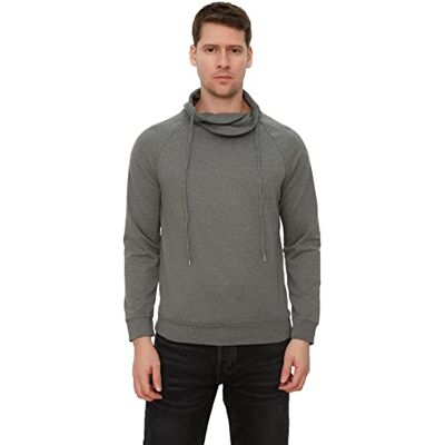 Trendyol Antraciet Heren Regular Fit Degaje Collar Long Sleeve Basic Sweatshirt heren Sweater Trendyol Antraciet Heren Regular Fit Degaje Collar Long Sleeve Basic Sweatshirt heren Sweater