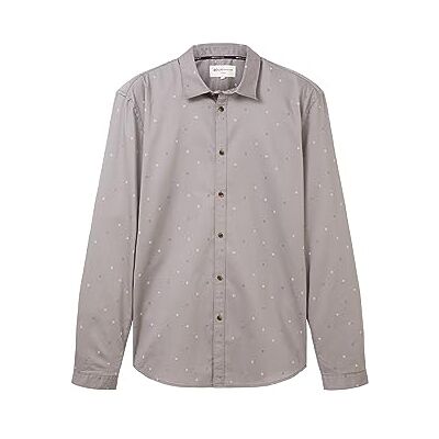 Tom Tailor Denim TOM TAILOR-denim Denim heren slim fit overhemd met een allover print van katoen Tom Tailor Denim TOM TAILOR-denim Denim heren slim fit overhemd met een allover print van katoen