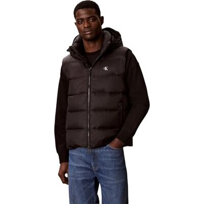 Calvin Heren Svls Nylon Zip Off Hood Down Puf Lv04rg514g Vest (pak van 1) Calvin Heren Svls Nylon Zip Off Hood Down Puf Lv04rg514g Vest (pak van 1)