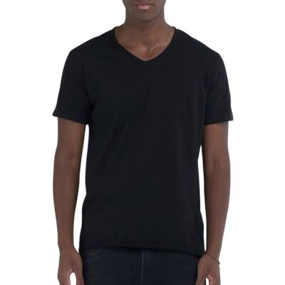 Replay Basic T-shirt voor heren, regular fit, V-hals, 098 Black, M Replay Basic T-shirt voor heren, regular fit, V-hals, 098 Black, M