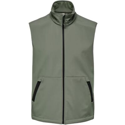 Only & Sons Onsbowie Life Vest OTW voor heren, Castor Gray, XXL Only & Sons Onsbowie Life Vest OTW voor heren, Castor Gray, XXL