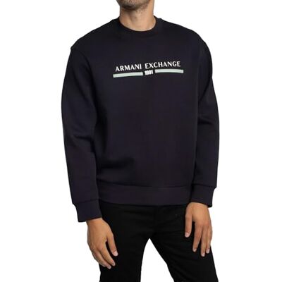 Giorgio Armani Men's Long Sleeve Big Front Logo Relaxed Fit, Sweatshirt, Blauw, L, deep navy, L Giorgio Armani Men's Long Sleeve Big Front Logo Relaxed Fit, Sweatshirt, Blauw, L, deep navy, L