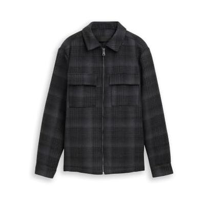 Tom Tailor Denim Heren 1052259 Overhemd in wol-look (1 stuk), 40625 Black Grey Wool Check, S Tom Tailor Denim Heren 1052259 Overhemd in wol-look (1 stuk), 40625 Black Grey Wool Check, S