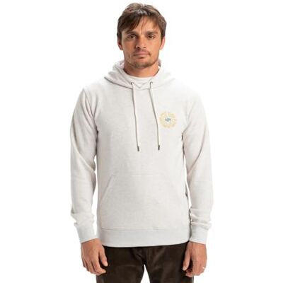Quiksilver Graphic Mix Hoodie trui voor heren, Wit marmer Heather, S Quiksilver Graphic Mix Hoodie trui voor heren, Wit marmer Heather, S