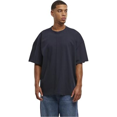 Build Your Brand Heren T-shirt Ultra Heavy Cotton Box Tee, Basic T-shirt voor mannen, oversized fit, maten XS 5XL, Donkerblauw, 5XL Build Your Brand Heren T-shirt Ultra Heavy Cotton Box Tee, Basic T-shirt voor mannen, oversized fit, maten XS 5XL, Donkerblauw, 5XL