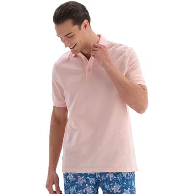 Dagi Licht Roze Piqué Polo T-shirt - T-Shirt Dagi Licht Roze Piqué Polo T-shirt - T-Shirt