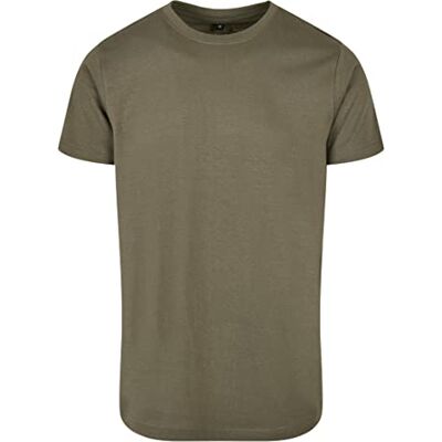 Build Your Brand Basic T-shirt voor heren, ronde hals, olijfgroen, S Build Your Brand Basic T-shirt voor heren, ronde hals, olijfgroen, S