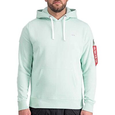 Alpha Unisex EMB Hoody Sweat met capuchon voor heren Mint Alpha Unisex EMB Hoody Sweat met capuchon voor heren Mint