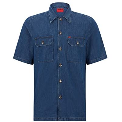 HUGO Heren Elpy Shirt, Bright Blue433, M, Bright Blue433., M HUGO Heren Elpy Shirt, Bright Blue433, M, Bright Blue433., M