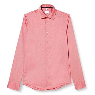 seidensticker Men's Slim Fit shirt met lange mouwen, rood, 37, rood seidensticker Men's Slim Fit shirt met lange mouwen, rood, 37, rood