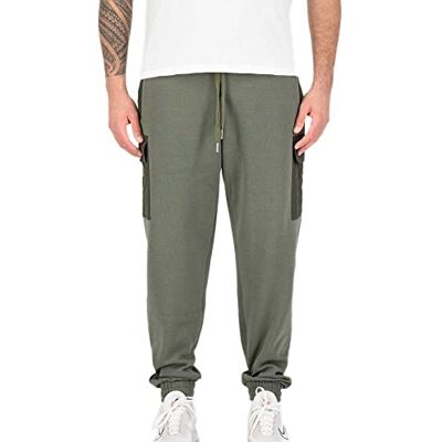 Alpha Sweat Nylon Cargo Jogger Heren Sweatbroek Dark Olive Alpha Sweat Nylon Cargo Jogger Heren Sweatbroek Dark Olive