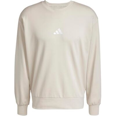 adidas Hombre ESSENTIALS FEELCOZY FRENCH TERRY SWEATSHIRT, wonder alumina/white, S adidas Hombre ESSENTIALS FEELCOZY FRENCH TERRY SWEATSHIRT, wonder alumina/white, S