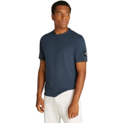 Calvin Jeans Heren Badge Regular TEE J30J323484, S/S T-shirt, blauw, XXS, Blauw (inkt), XXS Calvin Jeans Heren Badge Regular TEE J30J323484, S/S T-shirt, blauw, XXS, Blauw (inkt), XXS
