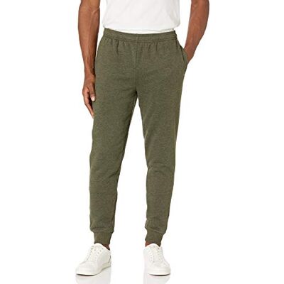 Amazon Essentials Heren olijfkleurige fleece joggingbroek - Broek Amazon Essentials Heren olijfkleurige fleece joggingbroek - Broek