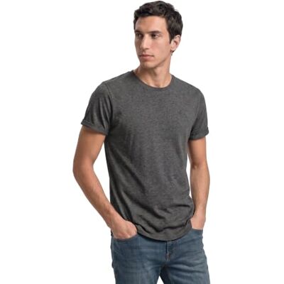 Tom Tailor Denim Mannen Gestructureerd T-shirt 1019909, 10723 Black Non-Solid, XXL Tom Tailor Denim Mannen Gestructureerd T-shirt 1019909, 10723 Black Non-Solid, XXL