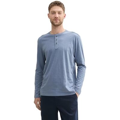 TOM TAILOR 1034356 heren Henley shirt met lange TOM TAILOR 1034356 heren Henley shirt met lange