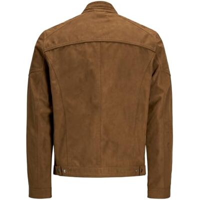 JACK & JONES Mann Imitatieleer Jas Biker Blouson Bomberjacke JJEROCKY Ontwerp Jas Overgangsjas JACK & JONES Mann Imitatieleer Jas Biker Blouson Bomberjacke JJEROCKY Ontwerp Jas Overgangsjas