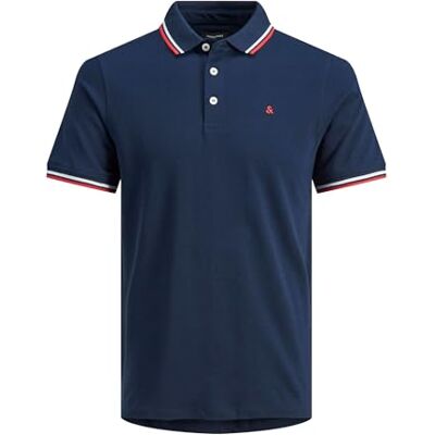 JACK & JONES JACK&JONES PLUS JJEPAULOS Polo SS Noos PS Hemd, Marineblauw Blazer, 7XL JACK & JONES JACK&JONES PLUS JJEPAULOS Polo SS Noos PS Hemd, Marineblauw Blazer, 7XL