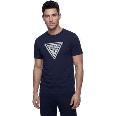 GUESS Heren CN SS Triangle Spray TEET-SHIRTSSMART BLAUW maat XS Lengte N GUESS Heren CN SS Triangle Spray TEET-SHIRTSSMART BLAUW maat XS Lengte N