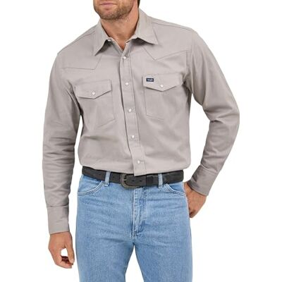 Wrangler Mannen Premium Performance Werkshirt Niet meer leverbaar, Cement, XXL Wrangler Mannen Premium Performance Werkshirt Niet meer leverbaar, Cement, XXL