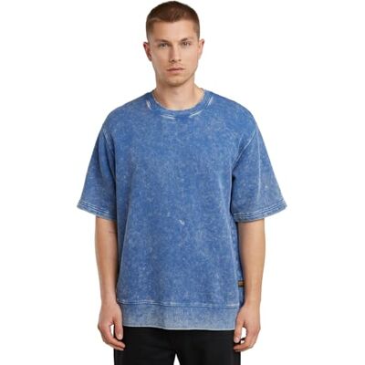 G-STAR Acid Wash Loose Sw Ss Sweater voor heren, blauw (Acid Dutch Blue D26285-d575-h225), XXL G-STAR Acid Wash Loose Sw Ss Sweater voor heren, blauw (Acid Dutch Blue D26285-d575-h225), XXL