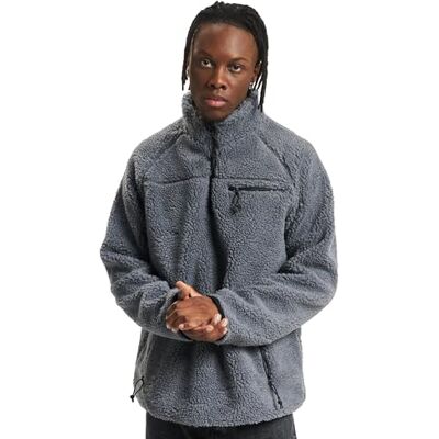 Brandit Teddy Fleece Troyer Sweatshirts zwart Basics Brandit Teddy Fleece Troyer Sweatshirts zwart Basics