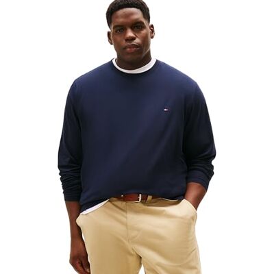 Tommy Hilfiger Heren BT-Stretch Slim FIT L/S TEE-B MW0MW35060 L/S T-shirt, blauw, XXL, Blauw (Woestijnhemel), XXL Tommy Hilfiger Heren BT-Stretch Slim FIT L/S TEE-B MW0MW35060 L/S T-shirt, blauw, XXL, Blauw (Woestijnhemel), XXL
