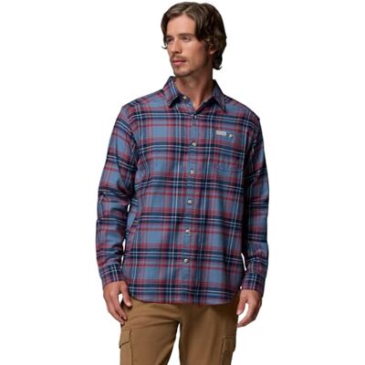 Columbia Heren Cornell Woods flanellen shirt met lange mouwen, shirt met lange mouwen, donker bergpatroon geruit met textuur, X-Large Columbia Heren Cornell Woods flanellen shirt met lange mouwen, shirt met lange mouwen, donker bergpatroon geruit met textuur, X-Large