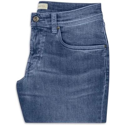 bugatti Slim fit herenjeans met elastisch comfort en zwaaiende zakken bugatti Slim fit herenjeans met elastisch comfort en zwaaiende zakken