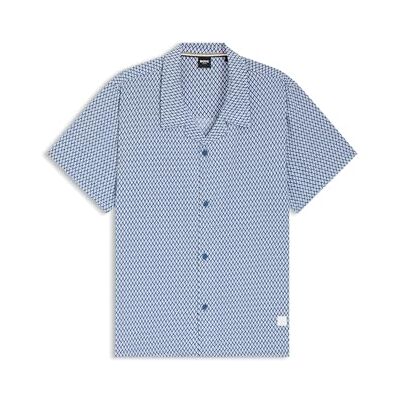 Boss Heren Beach Shirt 10268906 01 Beach_T_Shirt, Open Blue 462, L Boss Heren Beach Shirt 10268906 01 Beach_T_Shirt, Open Blue 462, L