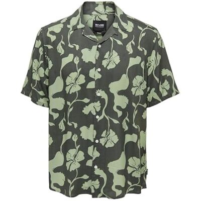 Only & Sons ONSDASH Life Vrijetijdshemd voor heren, regular fit, XS, S, M, L, XL, XXL, Castor Gray, S Only & Sons ONSDASH Life Vrijetijdshemd voor heren, regular fit, XS, S, M, L, XL, XXL, Castor Gray, S