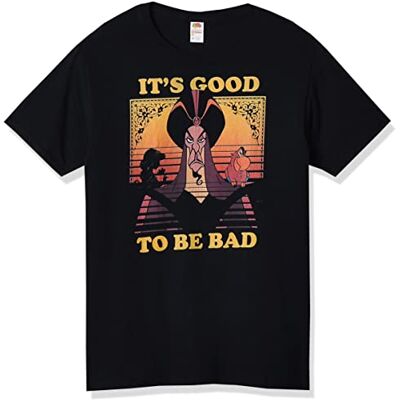 Disney Aladdin Jafar It's Good to Be Bad Graphic T-shirt voor heren, Zwart, XL Disney Aladdin Jafar It's Good to Be Bad Graphic T-shirt voor heren, Zwart, XL