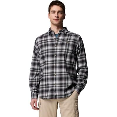 Columbia Cornell Woods Flanellen herenoverhemd met lange mouwen, zwart achterland tartan, L Columbia Cornell Woods Flanellen herenoverhemd met lange mouwen, zwart achterland tartan, L