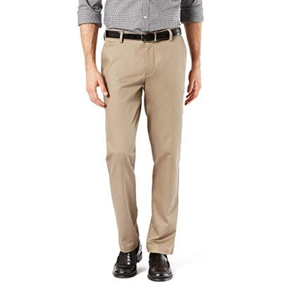 Dockers Heren Slim Fit Signature Khaki Lux Katoen Stretch Broek, Nieuw Brits Khaki, 30W / 32L Dockers Heren Slim Fit Signature Khaki Lux Katoen Stretch Broek, Nieuw Brits Khaki, 30W / 32L