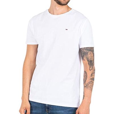 Tommy Jeans Tjm Xslim Jersey Tee Dm0dm04411 heren Ondershirt ,Wit (Classic White),L Tommy Jeans Tjm Xslim Jersey Tee Dm0dm04411 heren Ondershirt ,Wit (Classic White),L