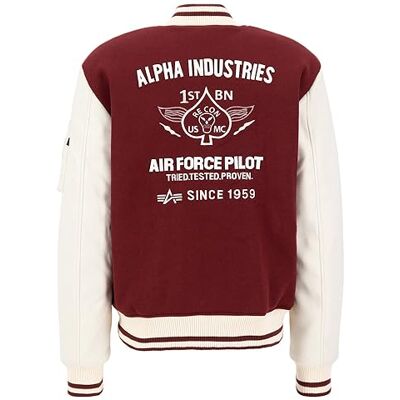 Alpha Varsity Air Force Jas College Jas voor heren Burgundy Alpha Varsity Air Force Jas College Jas voor heren Burgundy